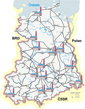 Standorte der Lok-Raw der DR