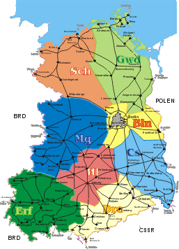 Karte Reichsbahndirektionen